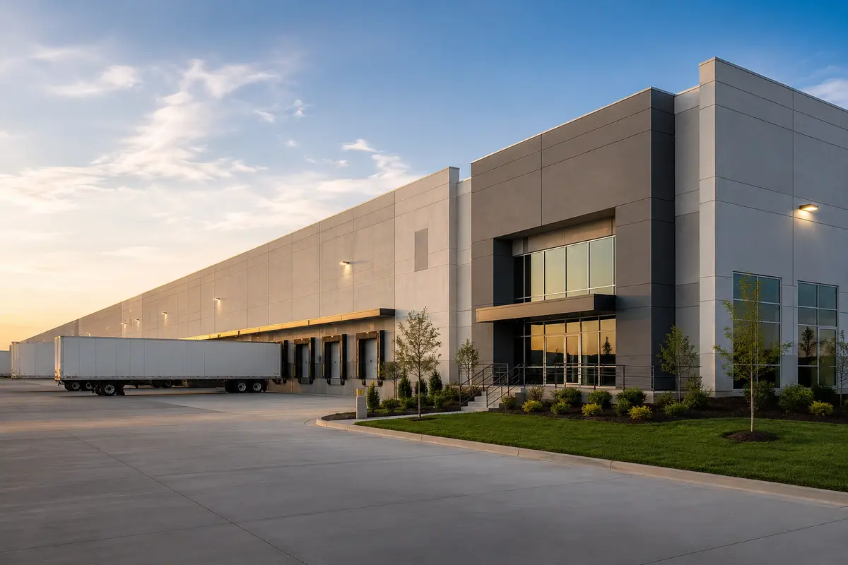 Modern industrial distribution and logistics facility